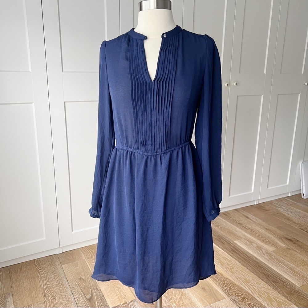 ZARA Chiffon Navy Dress sz. S